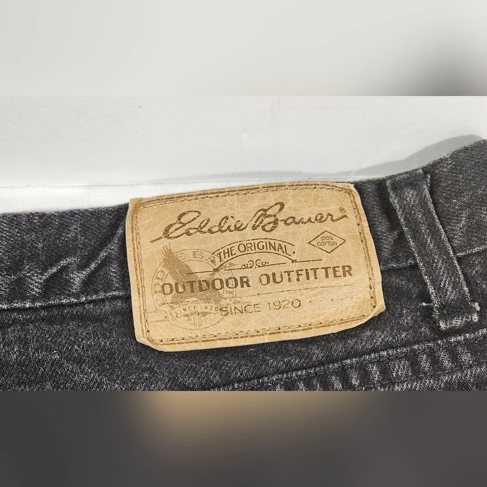 VINTAGE 90s EDDIE BAUER OUTDOORS WOMEN'S JEANS, SIZE 12, BLACK